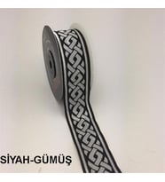 35069-Bordür - 10 mt Siyah-Gümüş