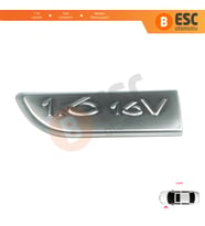 Renault Megane MK2 Scenic MK2 için Sol Krom 1.6 16V Monogram Amblemi Yazısı 8200209130
