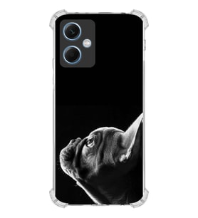 PrintiFy Xiaomi Redmi Note 12 5G Uyumlu Köpek 1 Baskılı Şeffaf Köşe Korumalı Antişok Kılıf