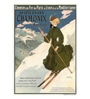 Chamonix - Mont Blanc - Seyahat Poster Tablo Ahşap Poster Dekoratif