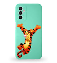 Samsung Galaxy M23 Uyumlu Lansman Kılıf Altı Kapalı İçi Kadife  Tiger Tasarımlı  Kapak (Şeffaf)