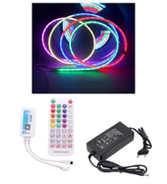 5 Metre 12 Volt 6x12 mm 120 Ledli Argb Pixel Neon SP611E Bluetoothlu Sese Duyarlı Tek Çıkış Kumanda