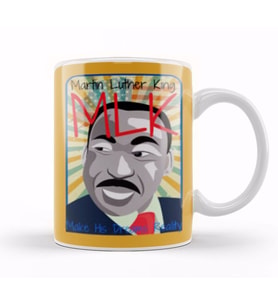 Make His Dreams Reality Mlk Black History Month Blm Black Lives Matter Kupa Bardak Porselen