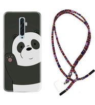 Oppo Reno 2Z 4 Lite 4 Pro 5 6 7 A31 Kılıf Boyun Asklı Rasta Silikon Hello Panda 1709