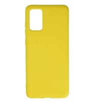 Durukar® Samsung Galaxy S20 Plus Kılıf Nano içi Kadife Silikon - Sarı