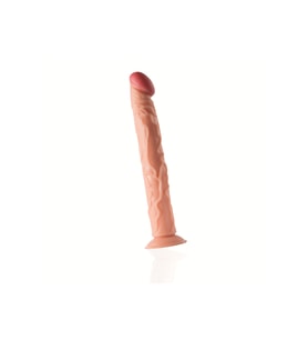 UNIQUE XL Realistik Dokuda Damarlı Dildo Testissiz İnce Büyük Boy Gerçekçi Yapay Penis 35 CM