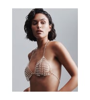 İnci Detaylı Zincir Bralet, İncili Göğüs Zinciri