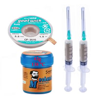 Krem Lehim Solder Paste 138 C 42g 3in1 Arada Flux Lehim Toplama Cp-3515 Lehim Emme Teli 3,5 Mm