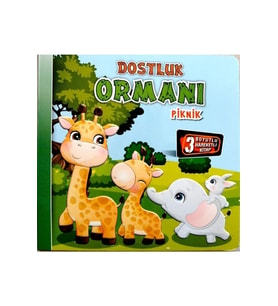 3 Boyutlu Hareketli Kitap Dostluk Ormanı Piknik,pop-up Kitap