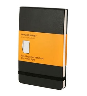 Moleskine Sert Kapak Gazeteci Defteri Siyah (Çizgili - 9x14) - 5489