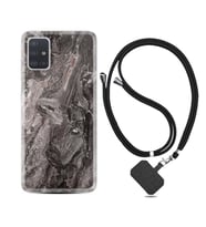 Samsung a71 A72 A73 A7 A9 2018 C7 C9 Kılıf Boyun Askılı Silikon Gri Mermer 1376