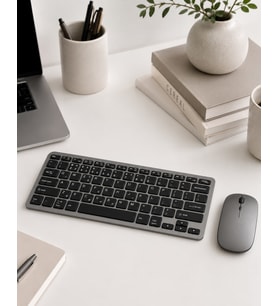 Kablosuz Bluetooth Klavye Mouse Seti Şarjlı Tablet Laptop Uyumlu