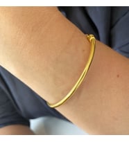 14 Ayar Altın Kaplamalı Gümüş Bilezik