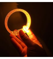 Turuncu Led Işıklı Baskı Yapılabilen Pilli Bileklik Bilezik 1,5 cm Genişlik