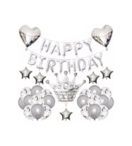 Çıtıpıtıstore Lüks Kral Taçlı Happy Bırthday Doğum Günü Balon Set