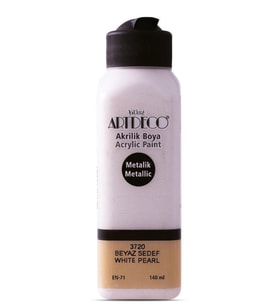 Artdeco Akrilik Boya 140ml Metalik Beyaz Sedef 3720