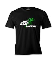 Just Keep Running Siyah Erkek Tshirt