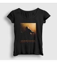 Presmono Kadın Siyah Poster The Shawshank Redemption T-Shirt 461237tt