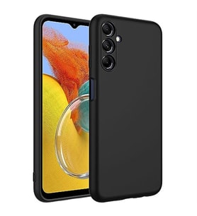 Coverzone Samsung Galaxy M14 ?le Uyumlu K?l?f Z-Mara Lansman Vieri Tam Koruma Arka Kapak Kamera Koruma �?k?nt?l? P�r�zs�z Y�zey Siyah