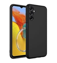 Coverzone Samsung Galaxy M14 ?le Uyumlu K?l?f Z-Mara Lansman Vieri Tam Koruma Arka Kapak Kamera Koruma �?k?nt?l? P�r�zs�z Y�zey Siyah