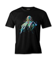 Colorful Octopus Siyah Erkek Tshirt