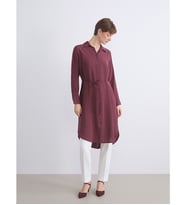 LCWAIKIKI Classic Bordo Oversize Kadın Gömlek Tunik