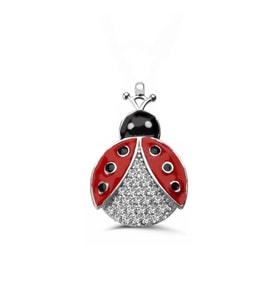 Nur Silver Uğur Böceği Gümüş Charm NUR-BL12474