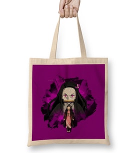 Nezuko Purple Night Bez Çanta Uzun Saplı