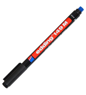 Edding Asetat Kalemi Silgili 149 M Siyah - 3 adet