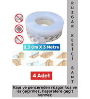 Premium Kapı Altı Pencere Rüzgar Toz Isı Böcek Haşere Önleyen Rüzgar Kesici Bant 3 Metre 4 Adet