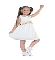 Gülücük Kids G01631-433 Kız Çocuk Keten Jile Elbise - Gülücük - Sarı - ST01631-Sarı-12 YAŞ (Sarı)
