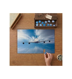 Gökyüzünde Uçak Tasarımı 240 parça Ahşap Puzzle Ahşap Kutuda MP06021