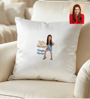 Kişiye Özel Karikatürlü Cute But Sagittarius Yay Burcu Yastık Doğum Günü Hediyesi