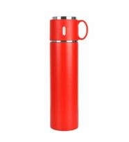 Kırmızı 316l Kaliteli Paslanmaz Çelik Bardaklı Termos 580 ml