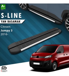 S-Dizayn Citroen Jumpy 3 Kısa Şase S-Line Aluminyum Yan Basamak 213 Cm 2016 Üzeri A+ Kalite