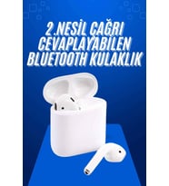 2025 Model Çağrı Cevaplayabilen Bluetooth Kulaklık Beyaz Dokunmatik Kontrol