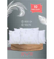 Eve 10 Adet Bamboo Kılıflı Silikon Elyaf Yastık 50cm x 70 cm  800 gr