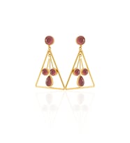 Kadir Jewellery 22 Ayar Altın Kaplama Kadın Sallantılı Küpe -El İşçiliği Ve Hipoalerjenik Küpe