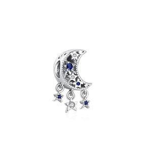 925 Ayar Gümüş Yıldız Ve Yeni Ay Charm