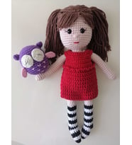 Elsie ve Uykucu Baykuşu Amigurumi Organik Oyuncak