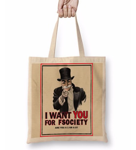 Mr Robot I Want You for Fsociety Bez Çanta Uzun Saplı