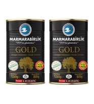MarmaraBirlik Gold XL Salamura Teneke Zeytin 800 gr x 2 Adet