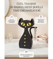 Özel Tasarım Kedi Şekilli Takı Organizajeri