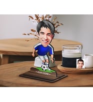 BK Gift Kişiye Özel Futbolcu Karikatürlü Ahşap Biblo-11 , Arkadaşa Hediye , Sevgiliye Hediye, Kişiye Özel Biblolar