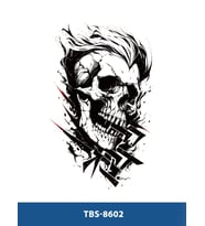 TBS-8602 ORTA BOY KURUKAFA DESEN GEÇİCİ DÖVME-TATTO