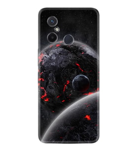 Xiaomi Redmi 12c Kılıf Resimli Desenli Silikon Platinium Series Kara Dünya 1902