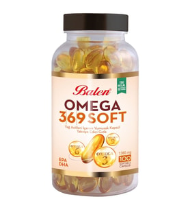 Balen Omega 3,6,9 Soft Yağ Asitleri İçeren Yumuşak Kapsül 1380 MG*100