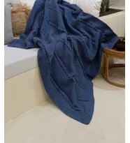 Koza Home Trenza İndigo Tek Kişilik Battaniye 160x220 15041