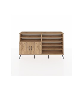 Arges Konsol 7 Raflı 2 Kapaklı 176x30x99 Çam-Çam/Aytaşı