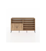 Arges Konsol 7 Raflı 2 Kapaklı 176x30x99 Çam-Çam/Aytaşı